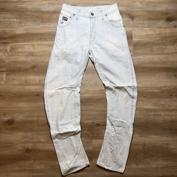 G Star RAW Jeans Men 29x32 White Blue Arc 3D Loose Tapered Contrast Designer - Picture 1 of 14